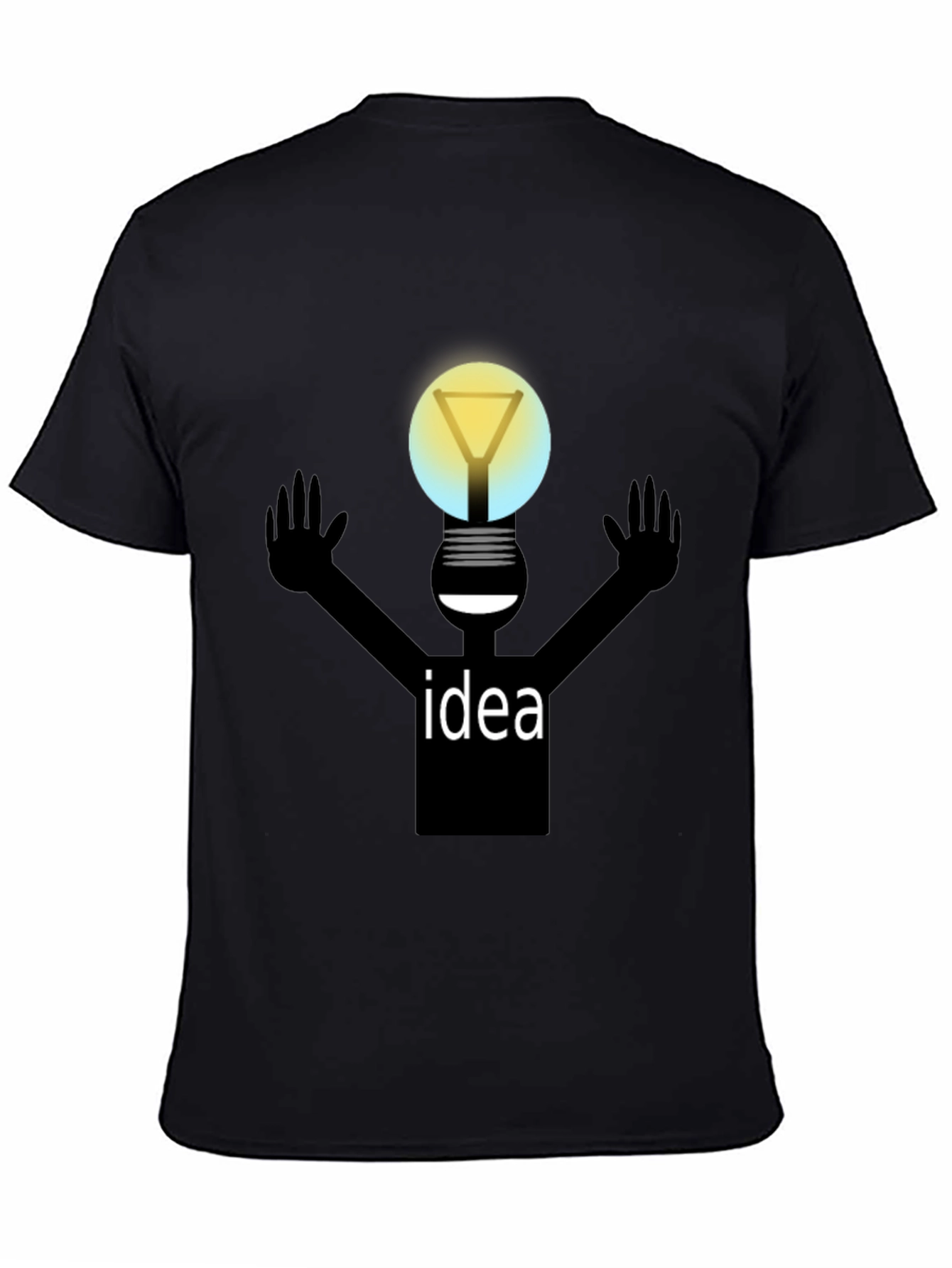 Idea Bulb Graphic Black T-Shirt