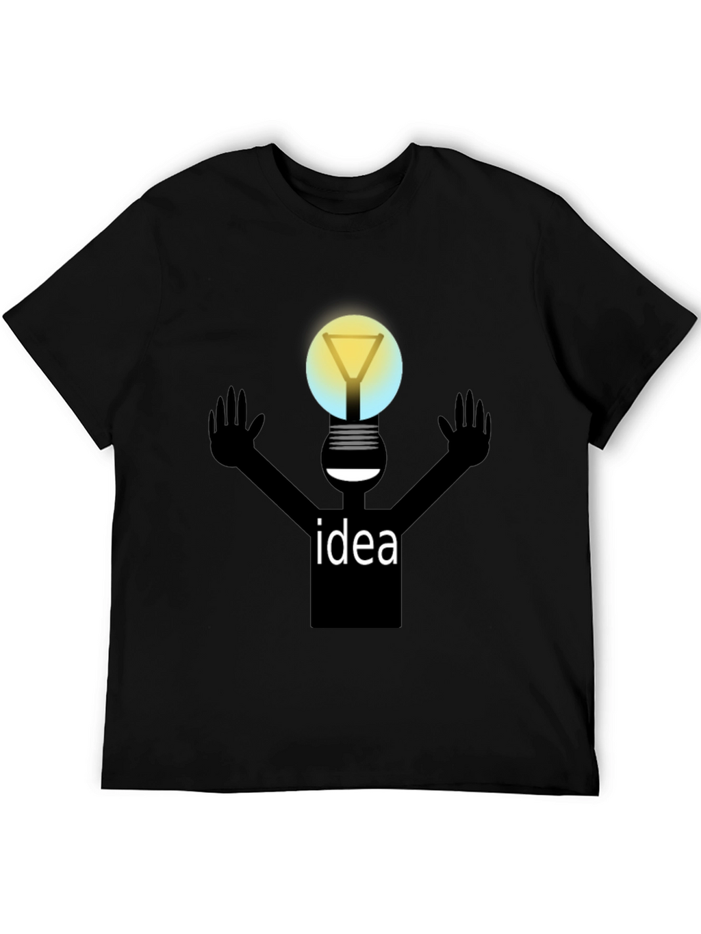 Idea Bulb Graphic Black T-Shirt