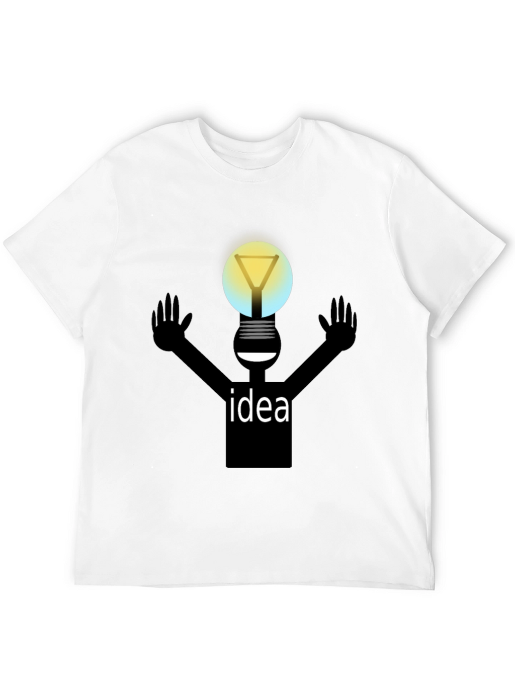 Idea Bulb Graphic Black T-Shirt
