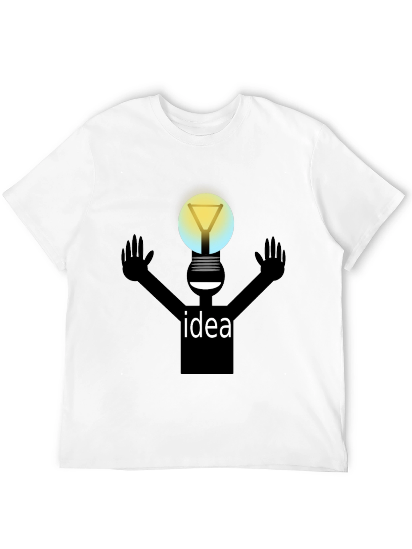 Idea Bulb Graphic Black T-Shirt