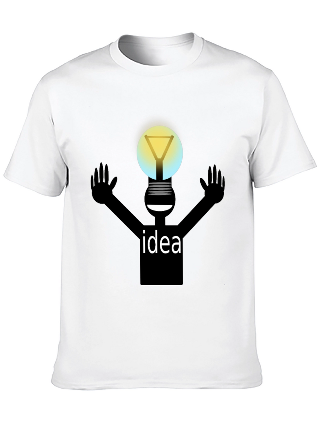 Idea Bulb Graphic Black T-Shirt