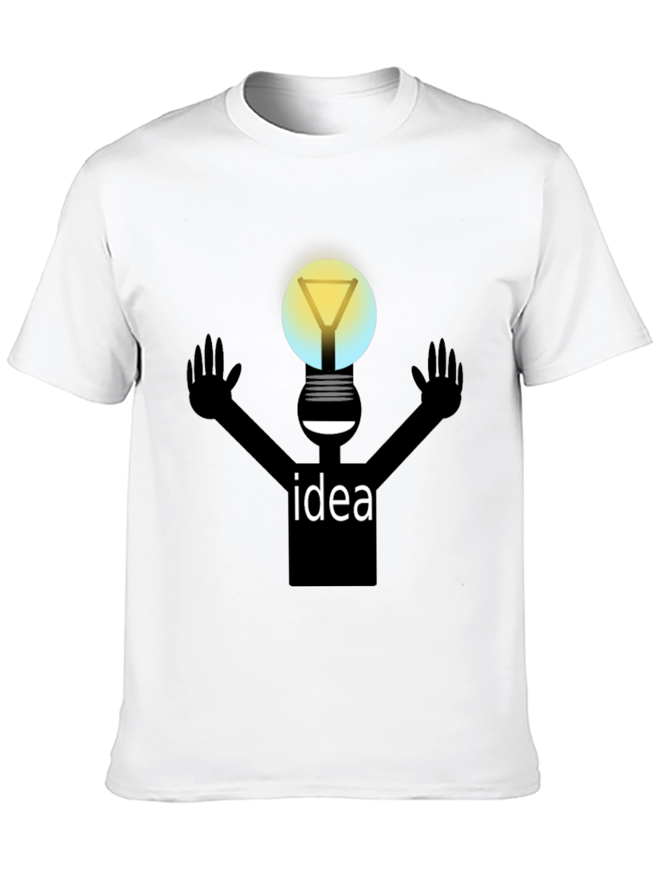 Idea Bulb Graphic Black T-Shirt