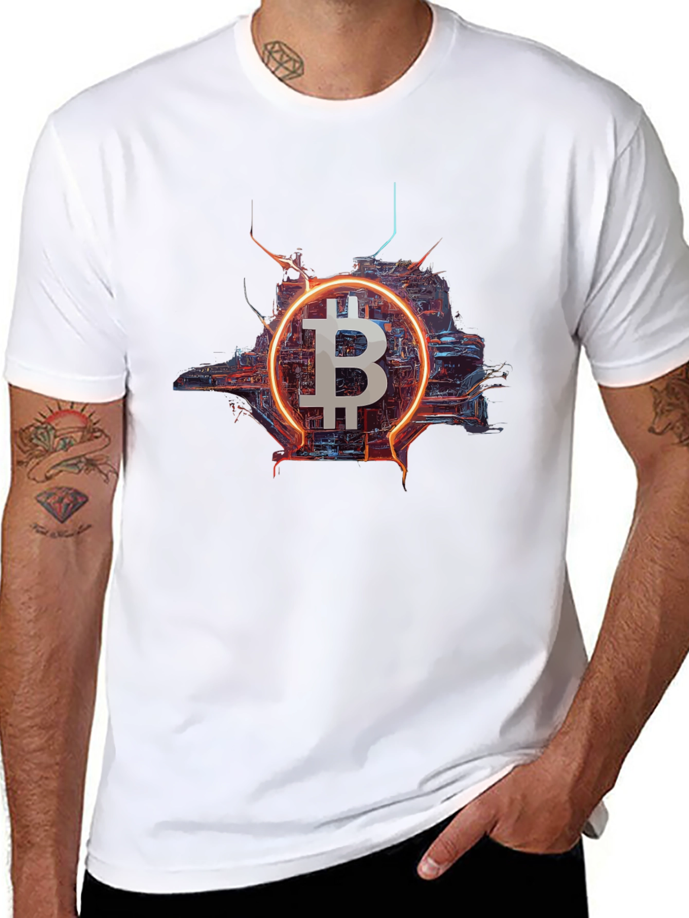 Bitcoin Sci-Fi T-Shirt - Crypto Currency Tee