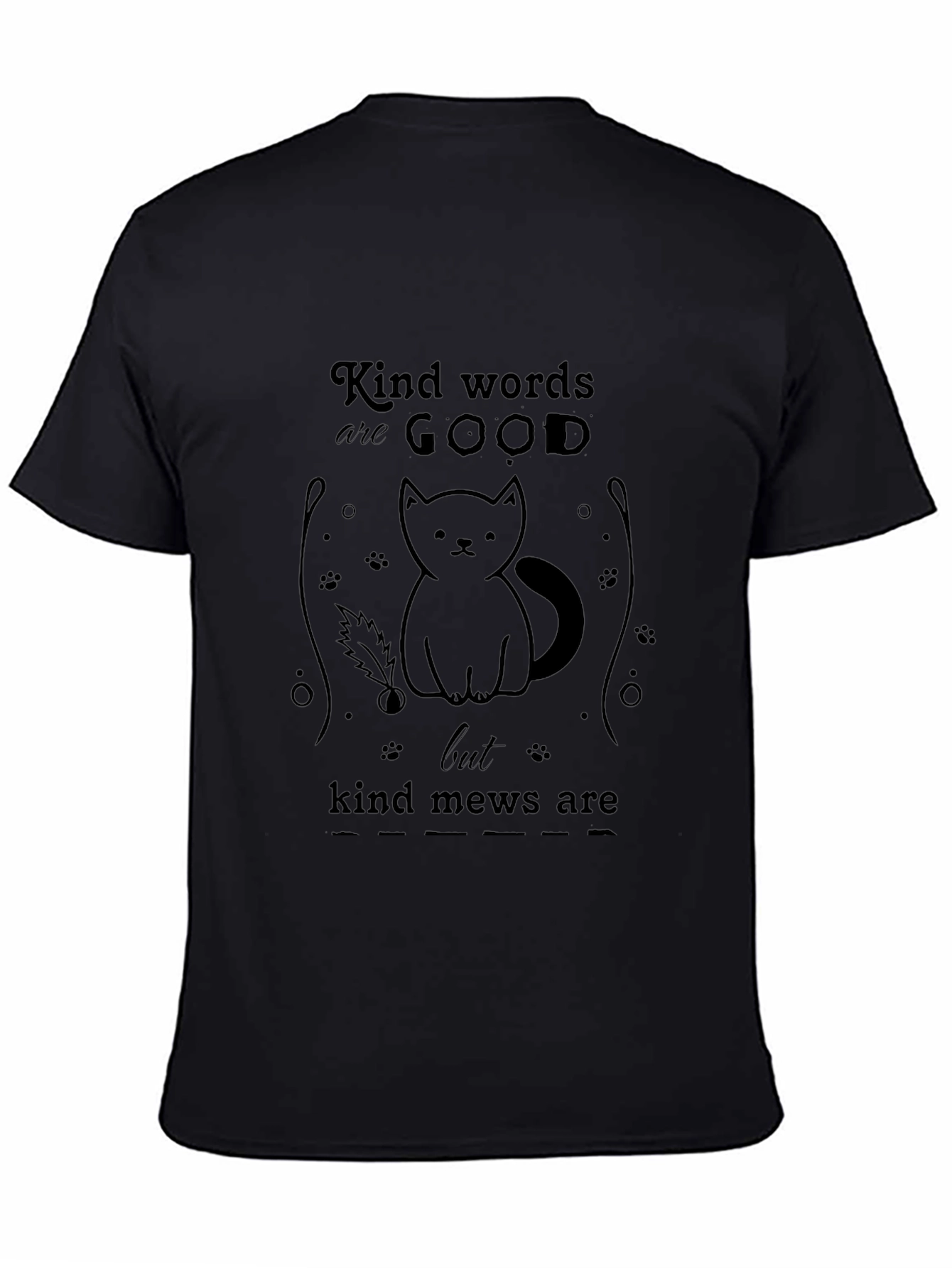 Kind Mews Cat Graphic T-Shirt