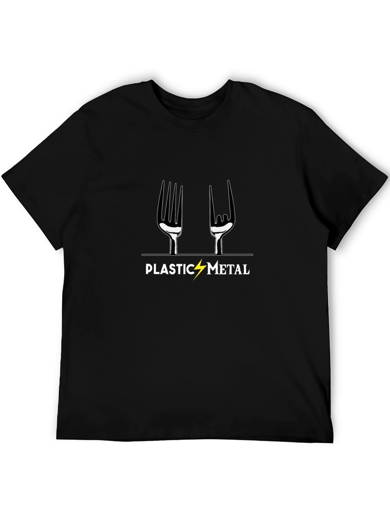 Plastic Metal Graphic T-Shirt - Black