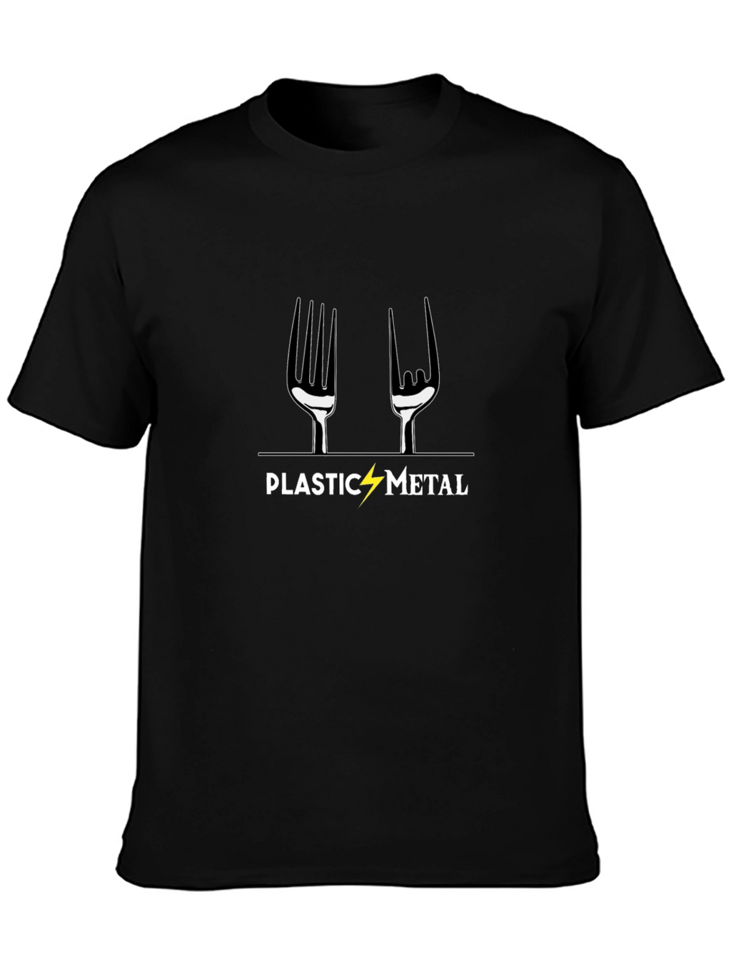 Plastic Metal Graphic T-Shirt - Black