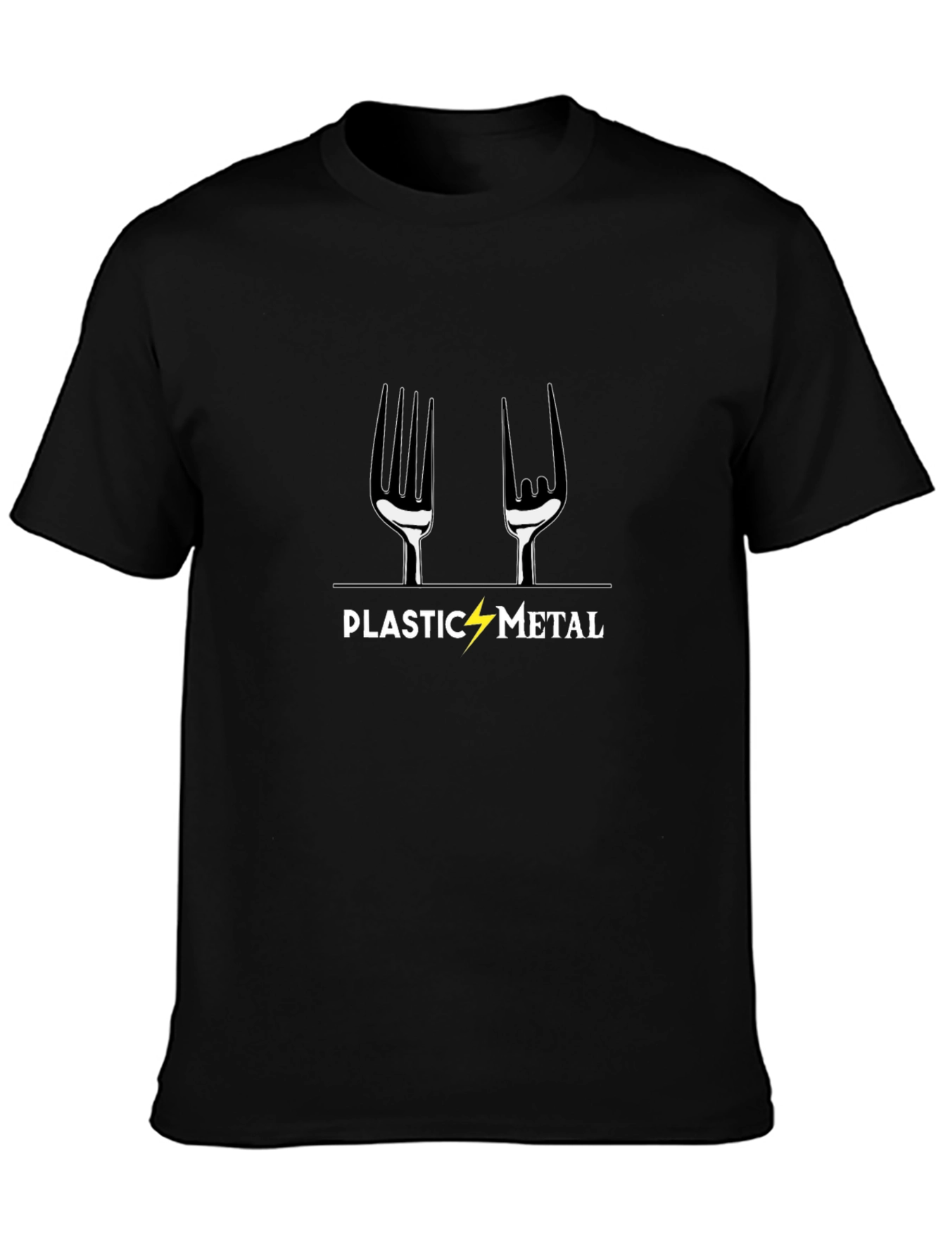 Plastic Metal Graphic T-Shirt - Black