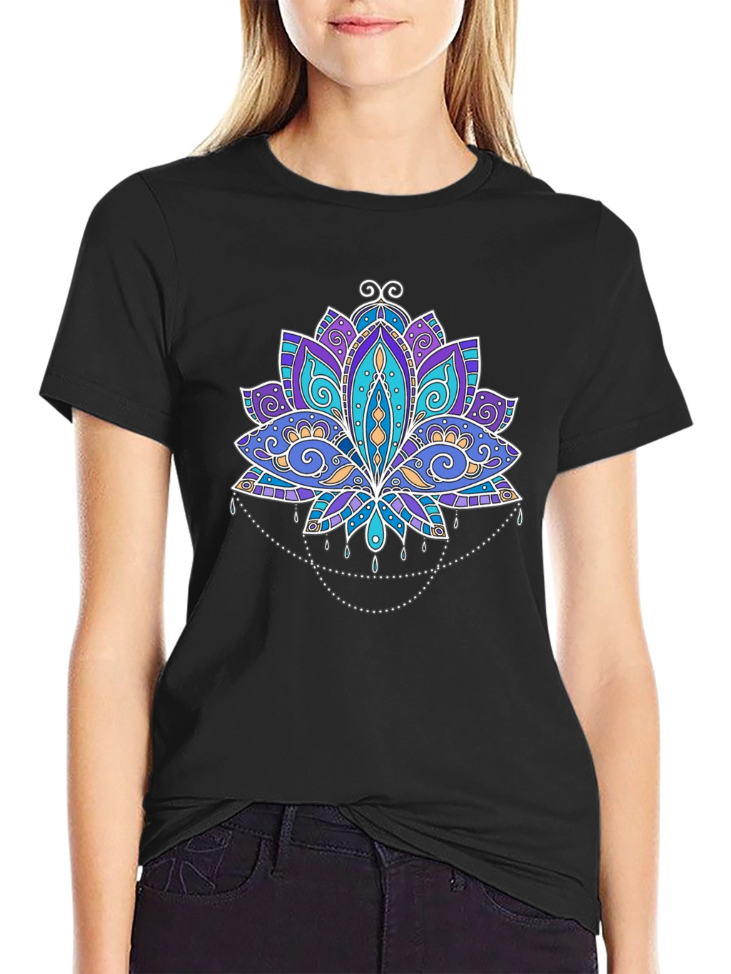 Lotus Flower Graphic T-Shirt