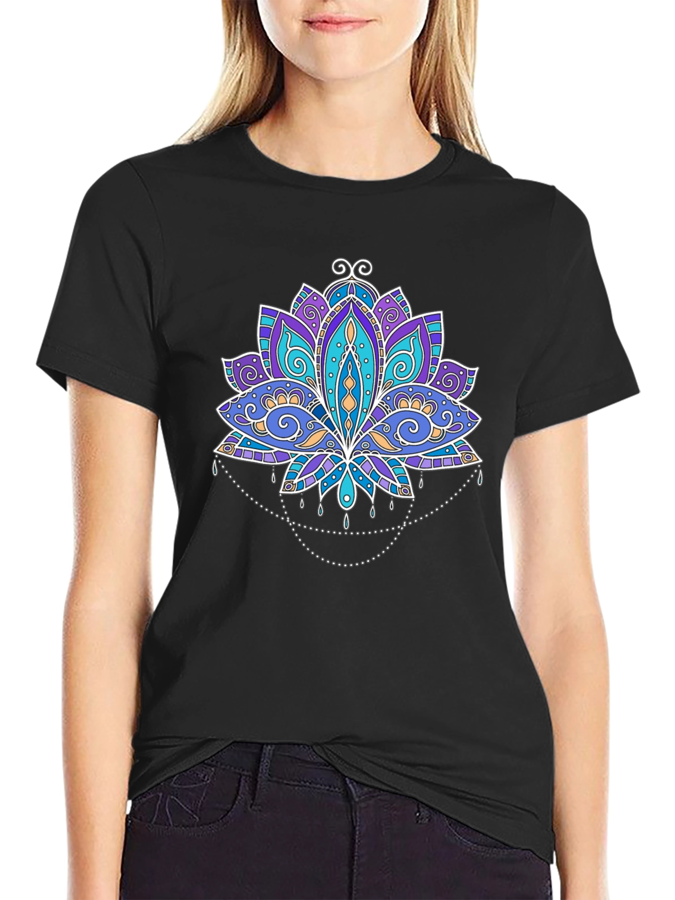 Lotus Flower Graphic T-Shirt