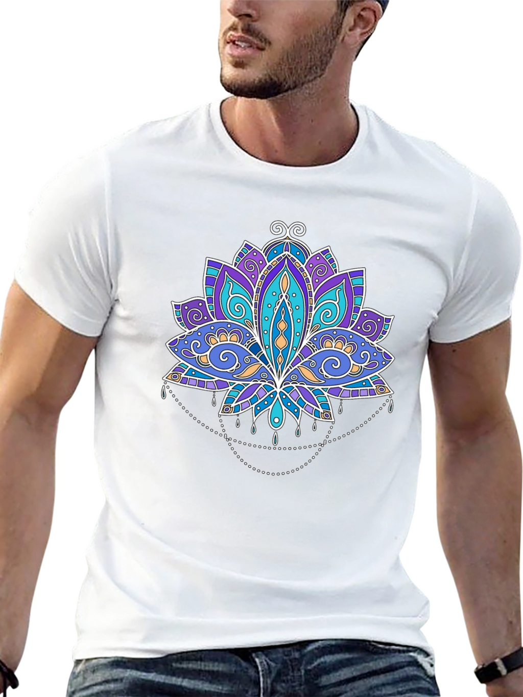 Lotus Flower Graphic T-Shirt