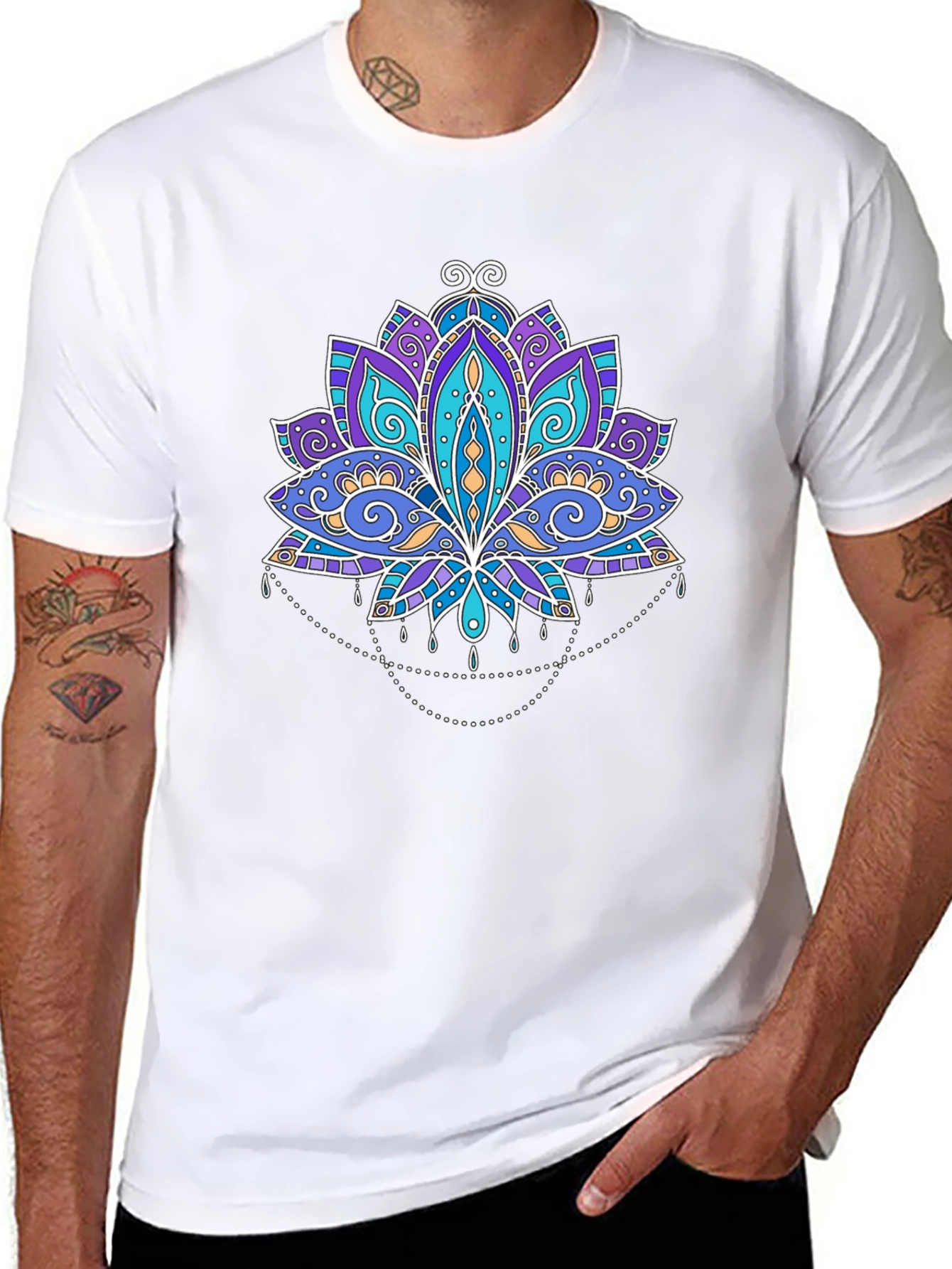 Lotus Flower Graphic T-Shirt