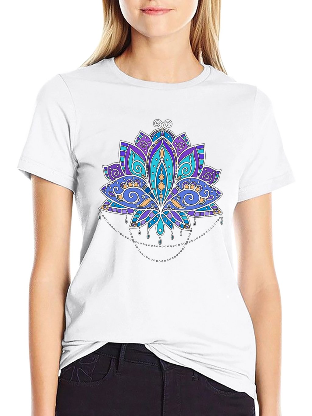 Lotus Flower Graphic T-Shirt