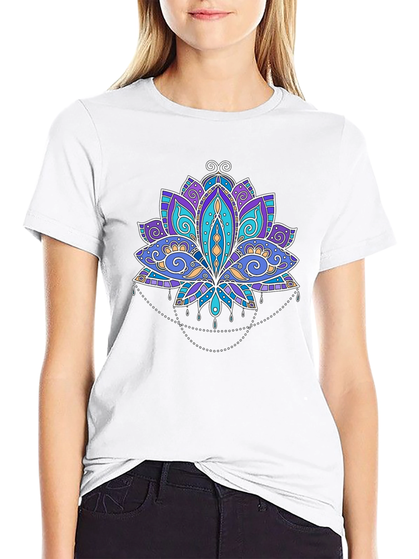 Lotus Flower Graphic T-Shirt