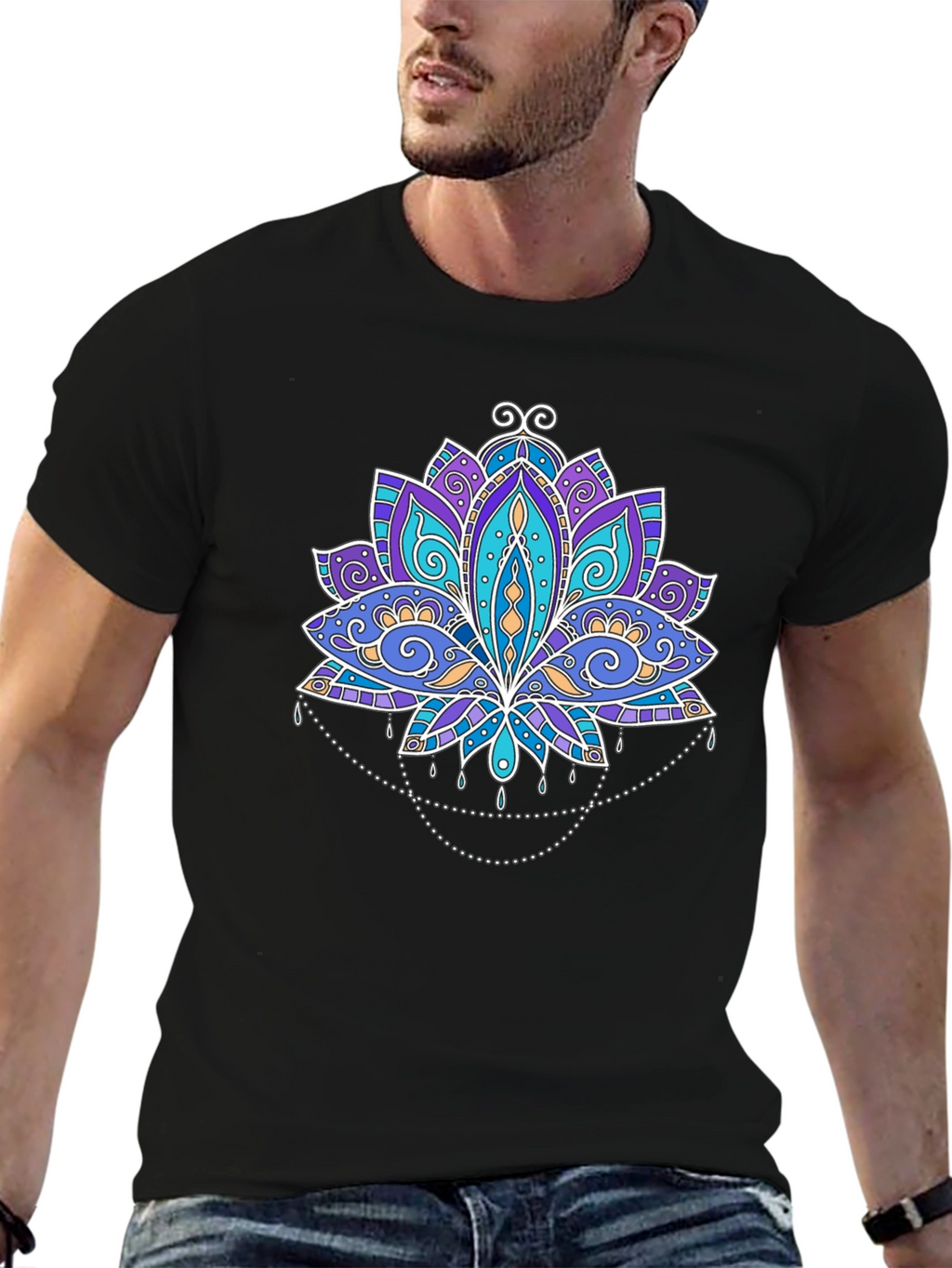 Lotus Flower Graphic T-Shirt