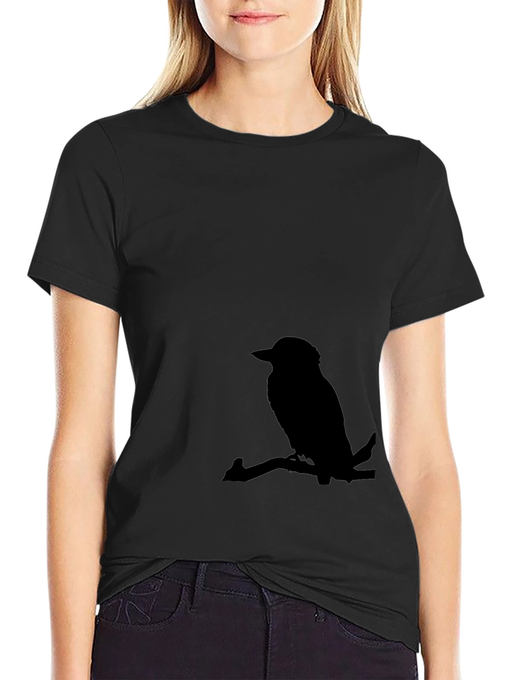 Mens Bird Silhouette Graphic Tee - Casual Style