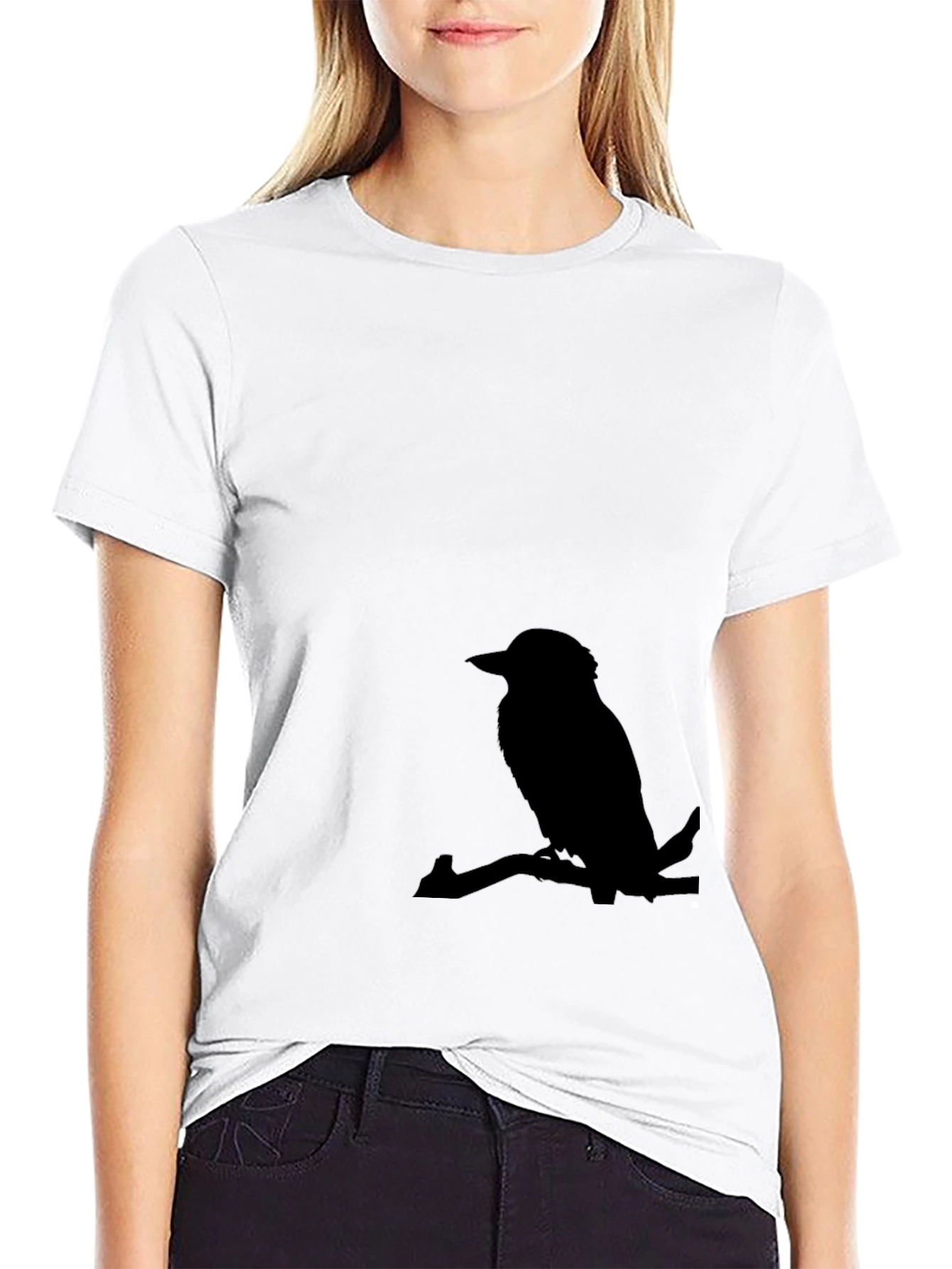 Mens Bird Silhouette Graphic Tee - Casual Style