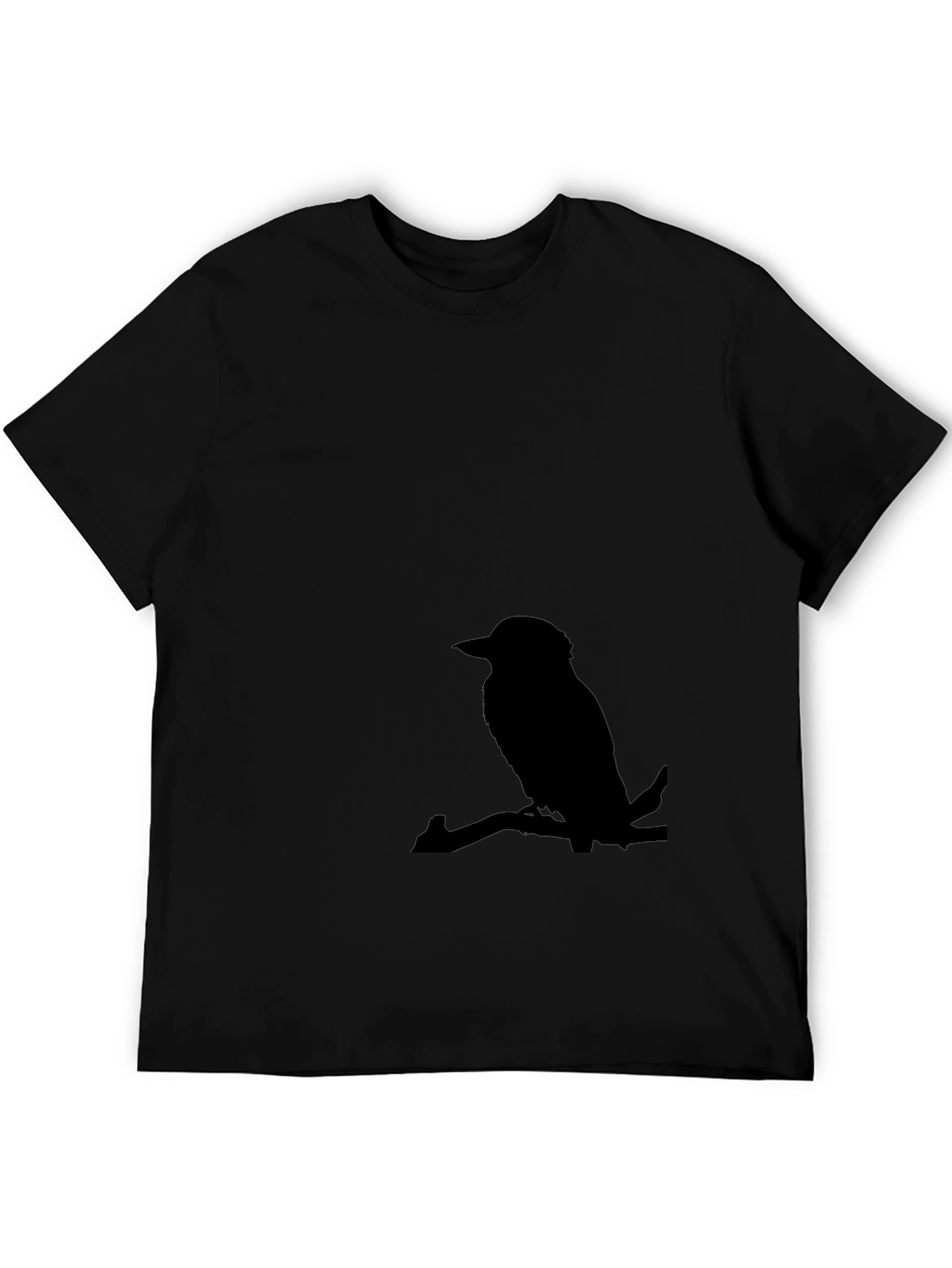 Mens Bird Silhouette Graphic Tee - Casual Style