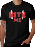 Bite Me Graphic Tee - Edgy Slogan Shirt
