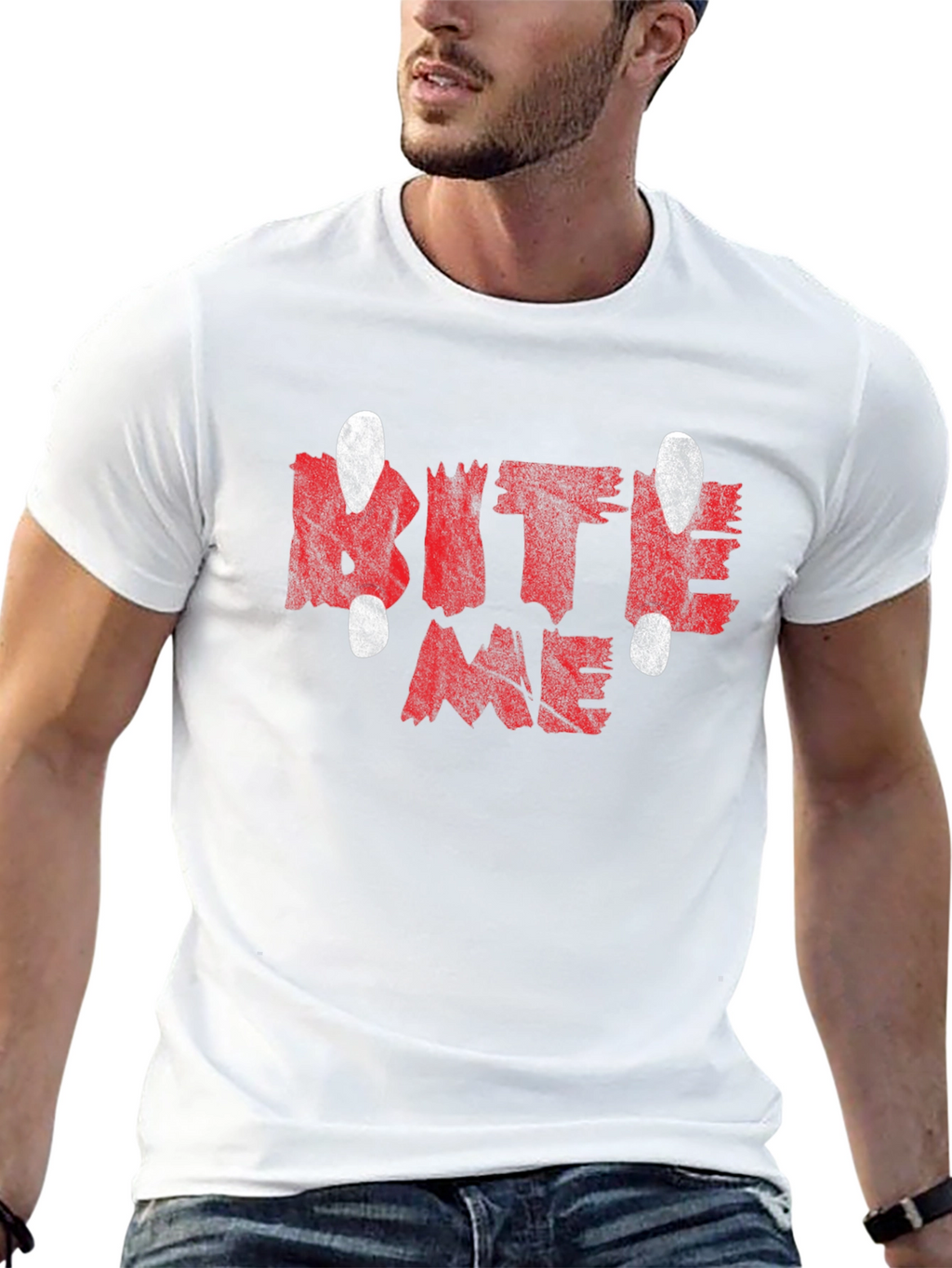 Bite Me Graphic Tee - Edgy Slogan Shirt