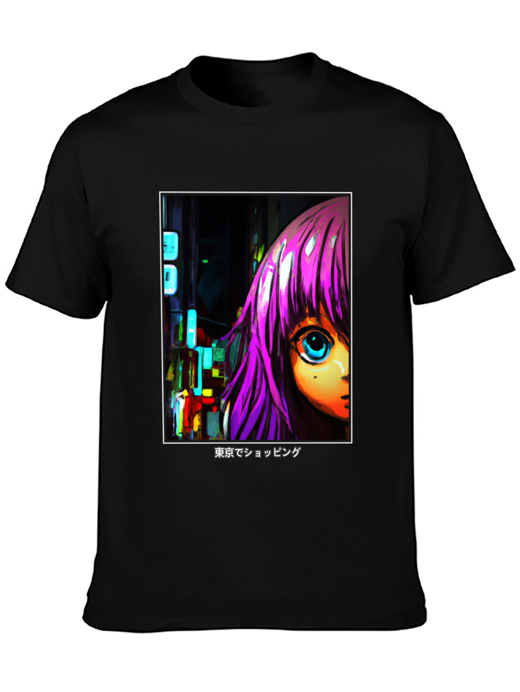 Anime Girl T-Shirt - Tokyo Shopping Design