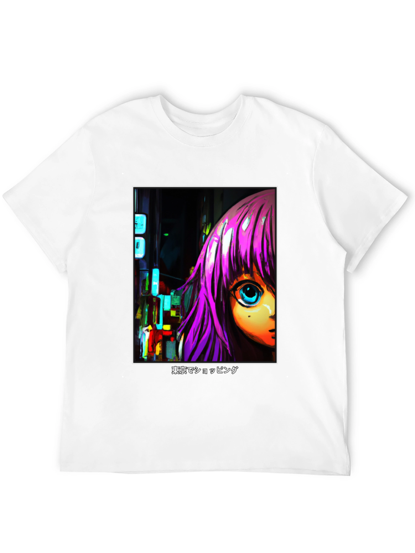 Anime Girl T-Shirt - Tokyo Shopping Design