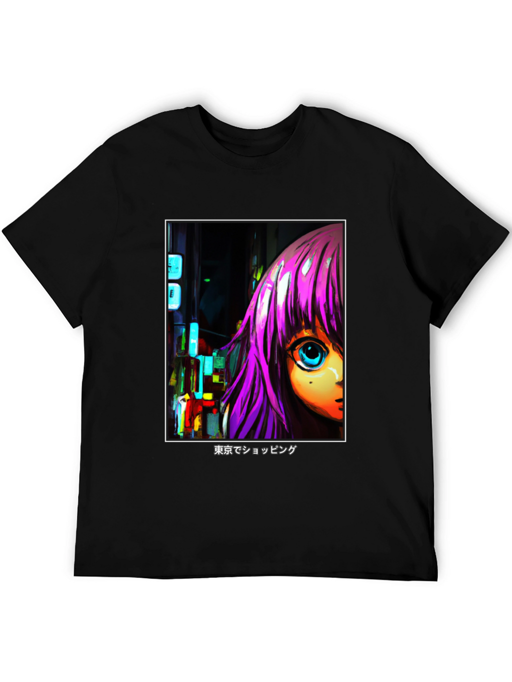 Anime Girl T-Shirt - Tokyo Shopping Design