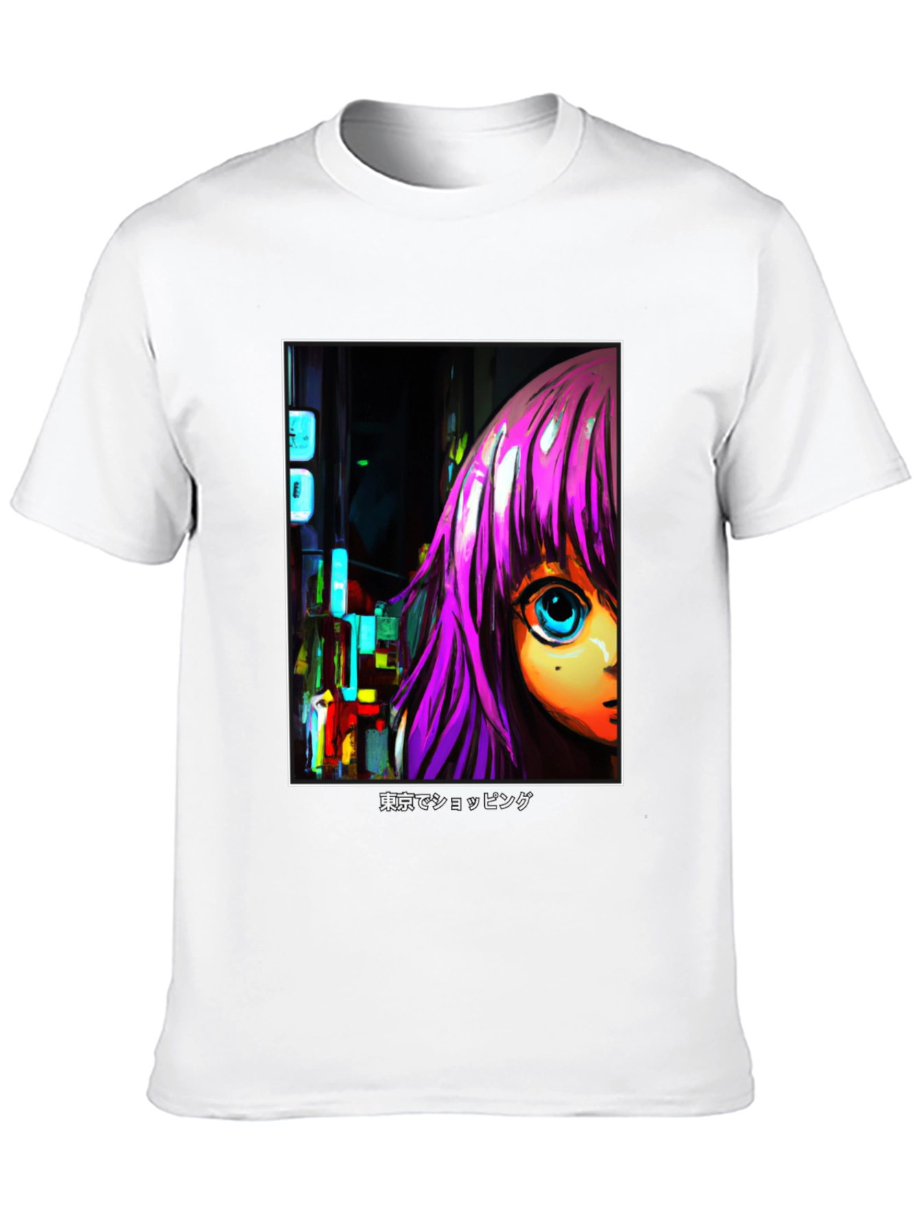 Anime Girl T-Shirt - Tokyo Shopping Design