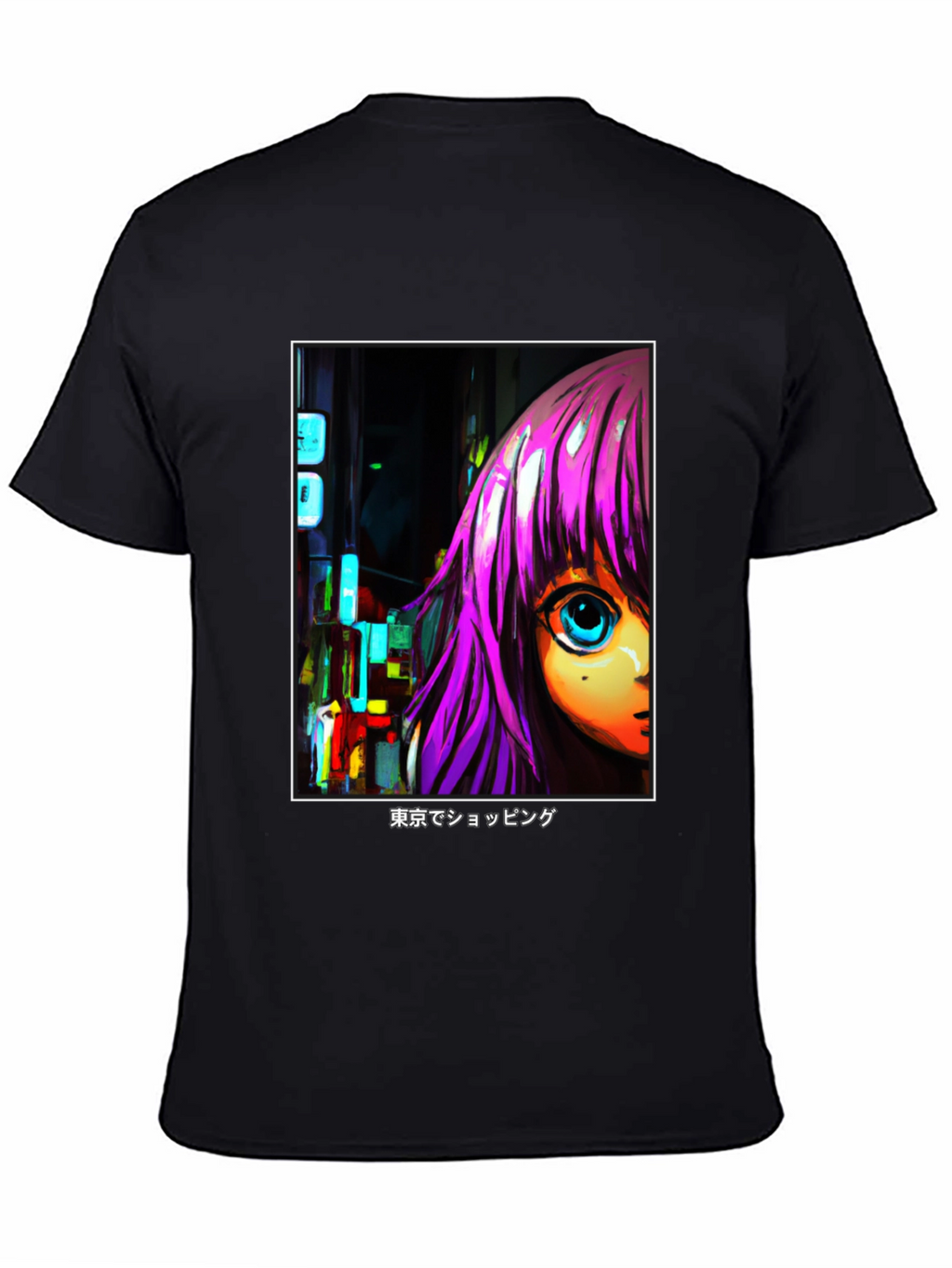 Anime Girl T-Shirt - Tokyo Shopping Design