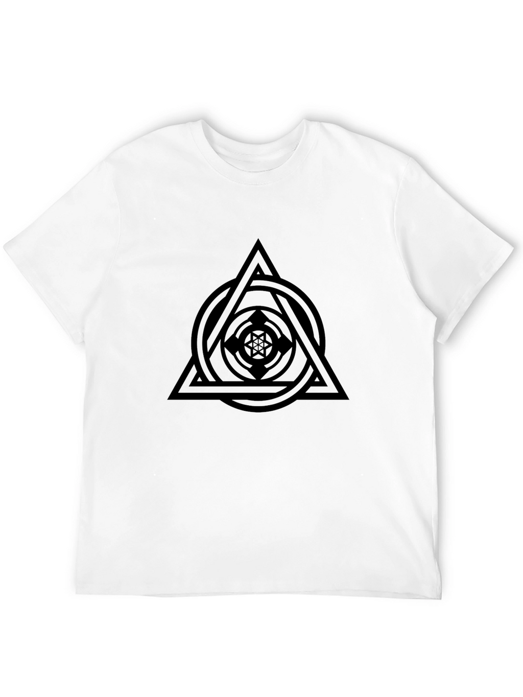 Geometric Black T-Shirt - Stylish Minimalist Design