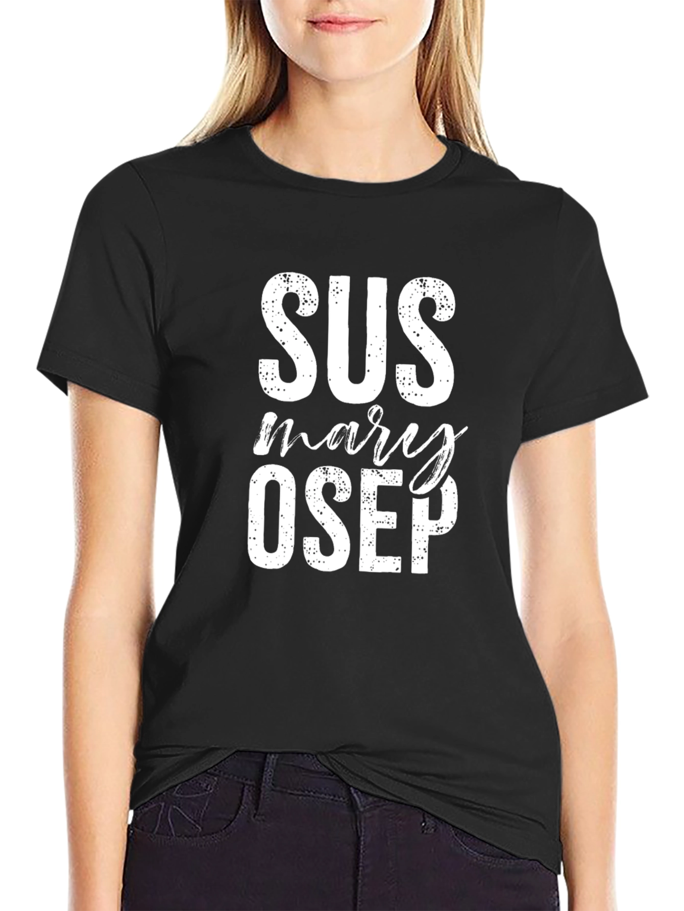 SUS Mary OSEP Black Graphic T-Shirt