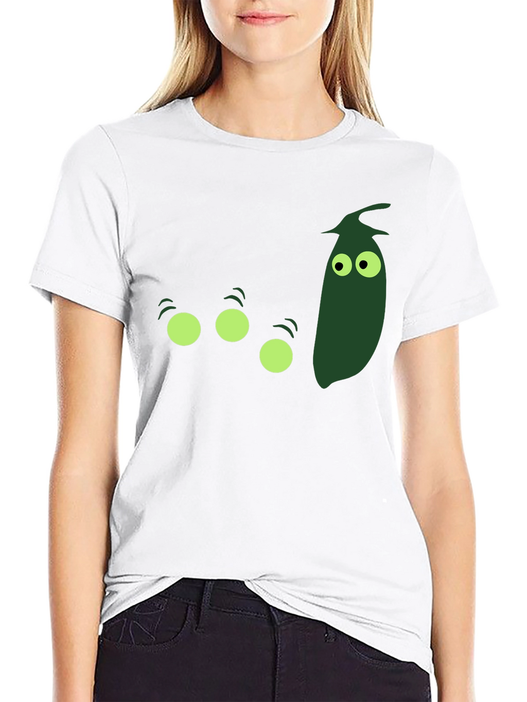 Funny Pea Pod T-Shirt - Mens Black Graphic Tee