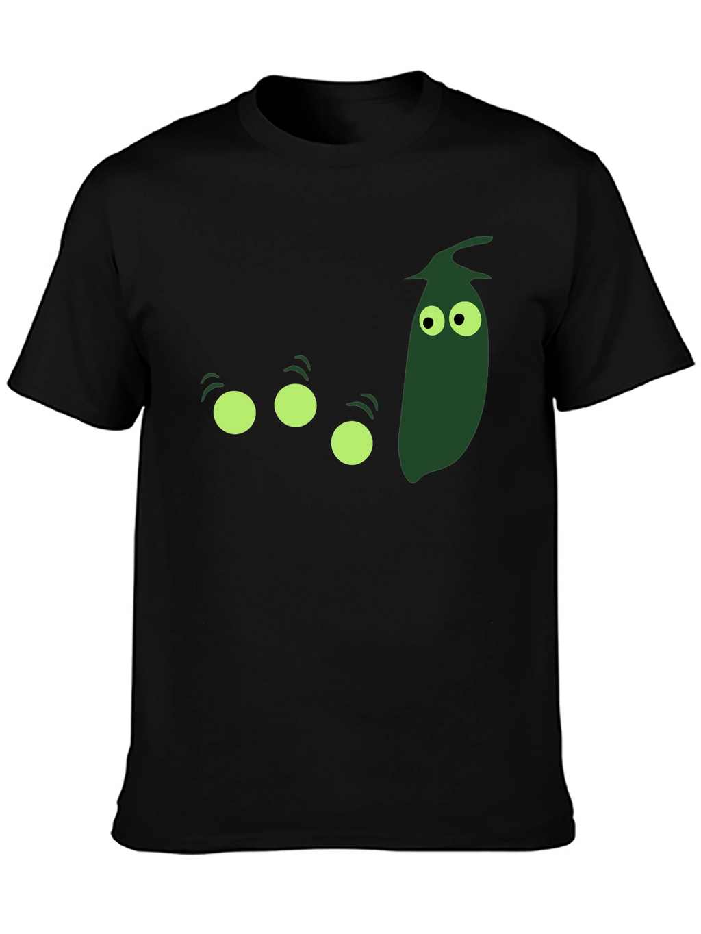 Funny Pea Pod T-Shirt - Mens Black Graphic Tee