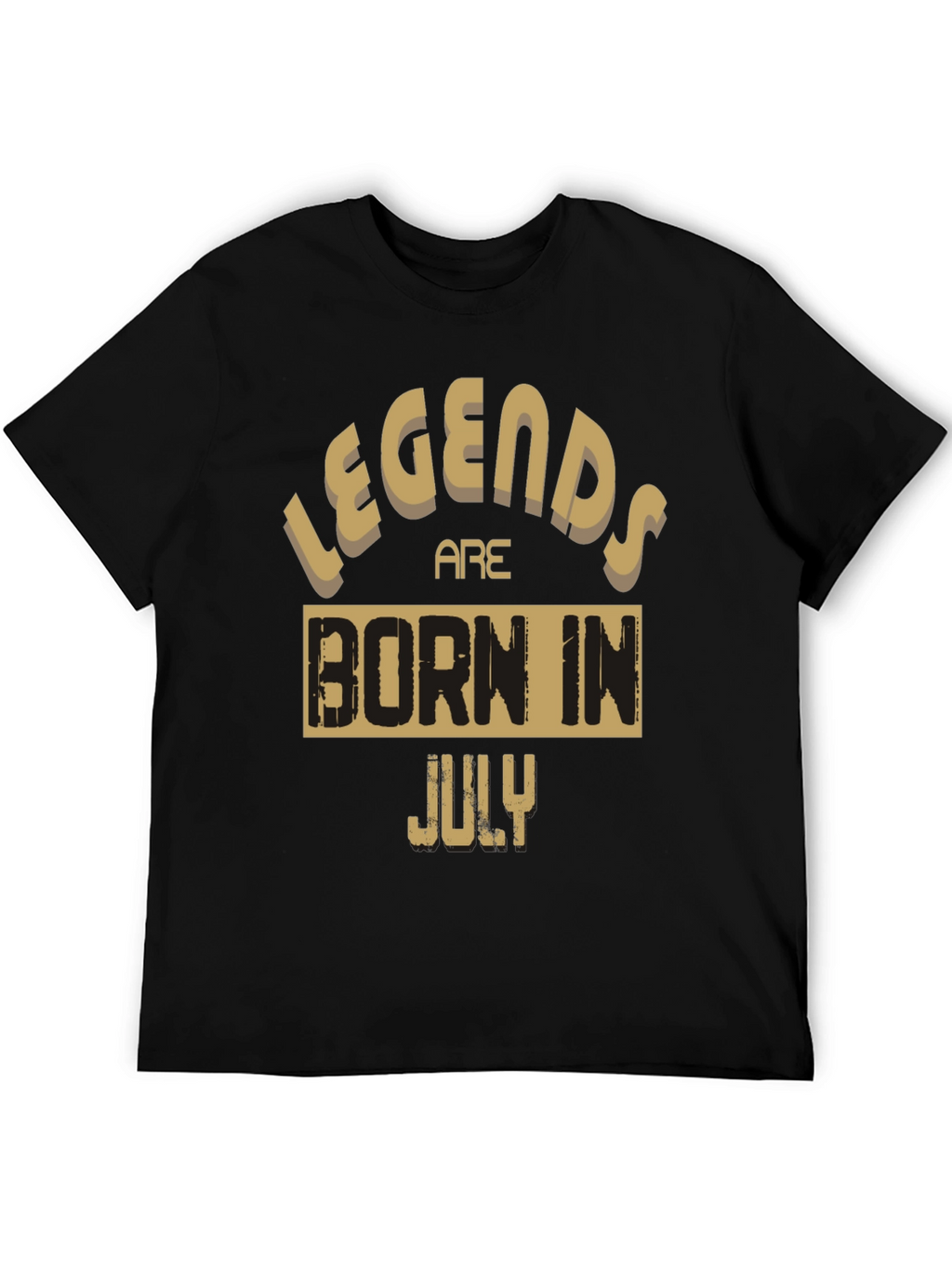 Legends Are Born In July Black Graphic Tee