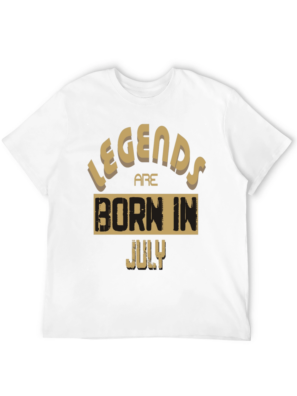 Legends Are Born In July Black Graphic Tee