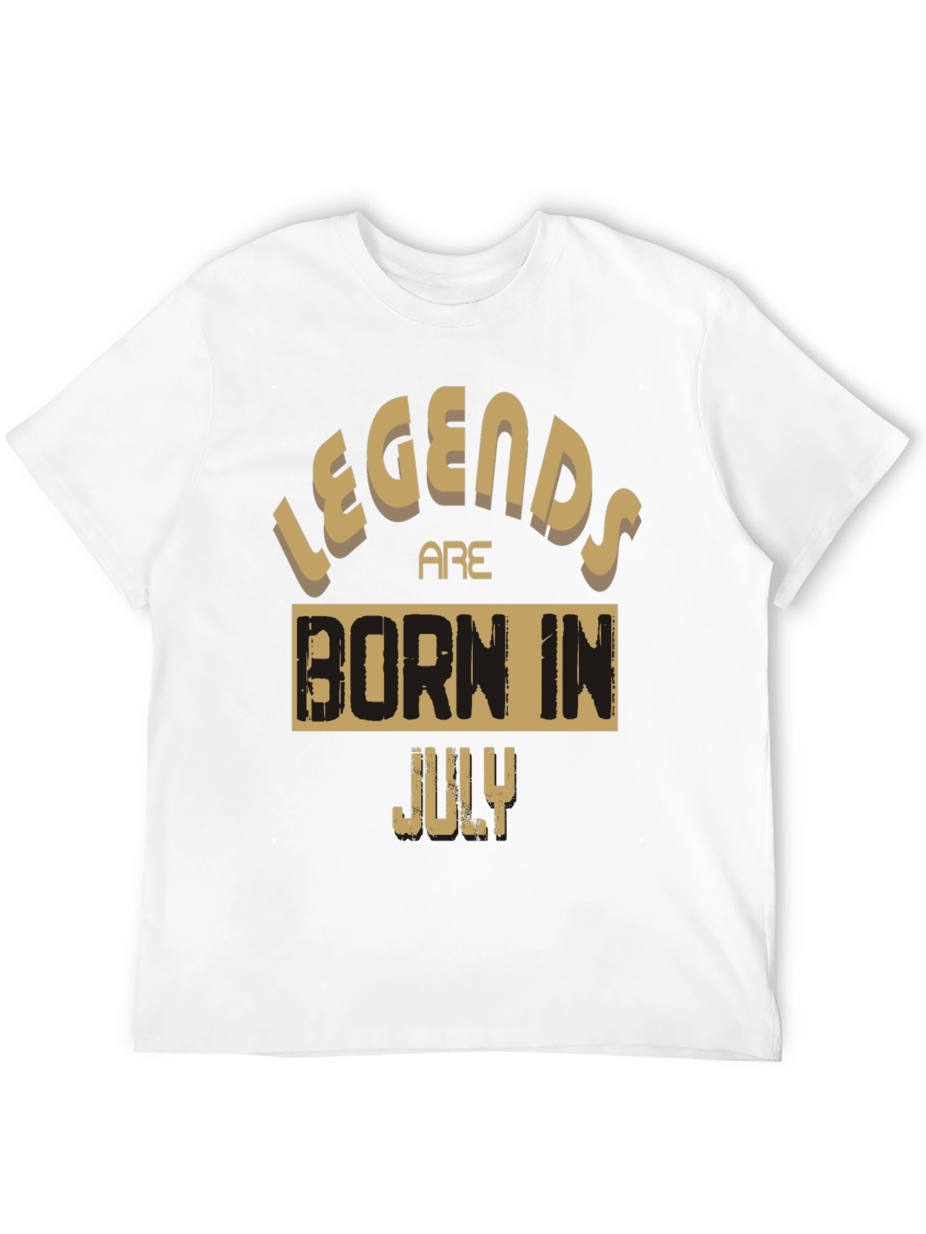Legends Are Born In July Black Graphic Tee