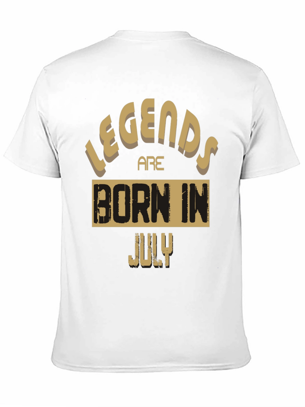 Legends Are Born In July Black Graphic Tee