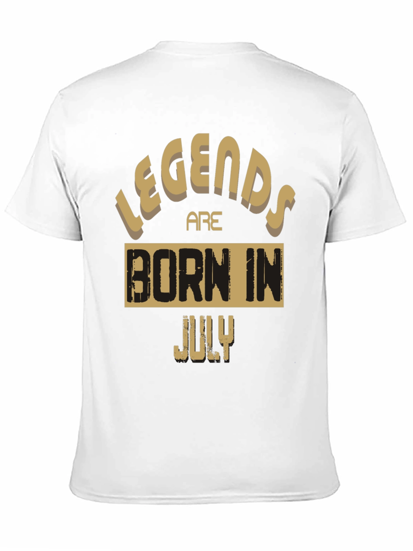 Legends Are Born In July Black Graphic Tee