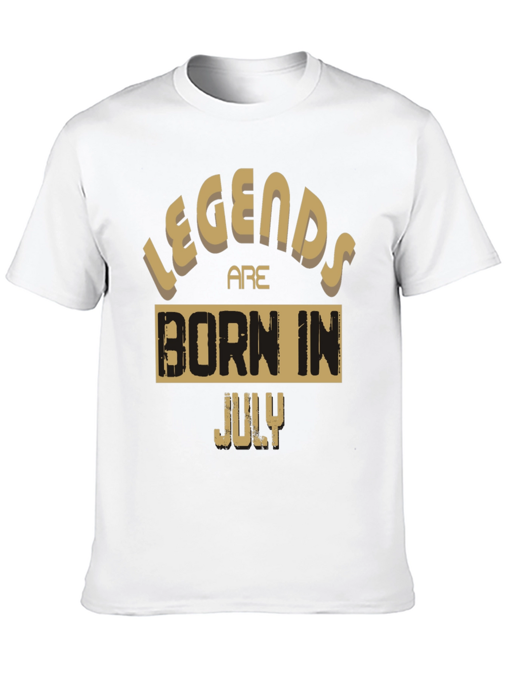 Legends Are Born In July Black Graphic Tee