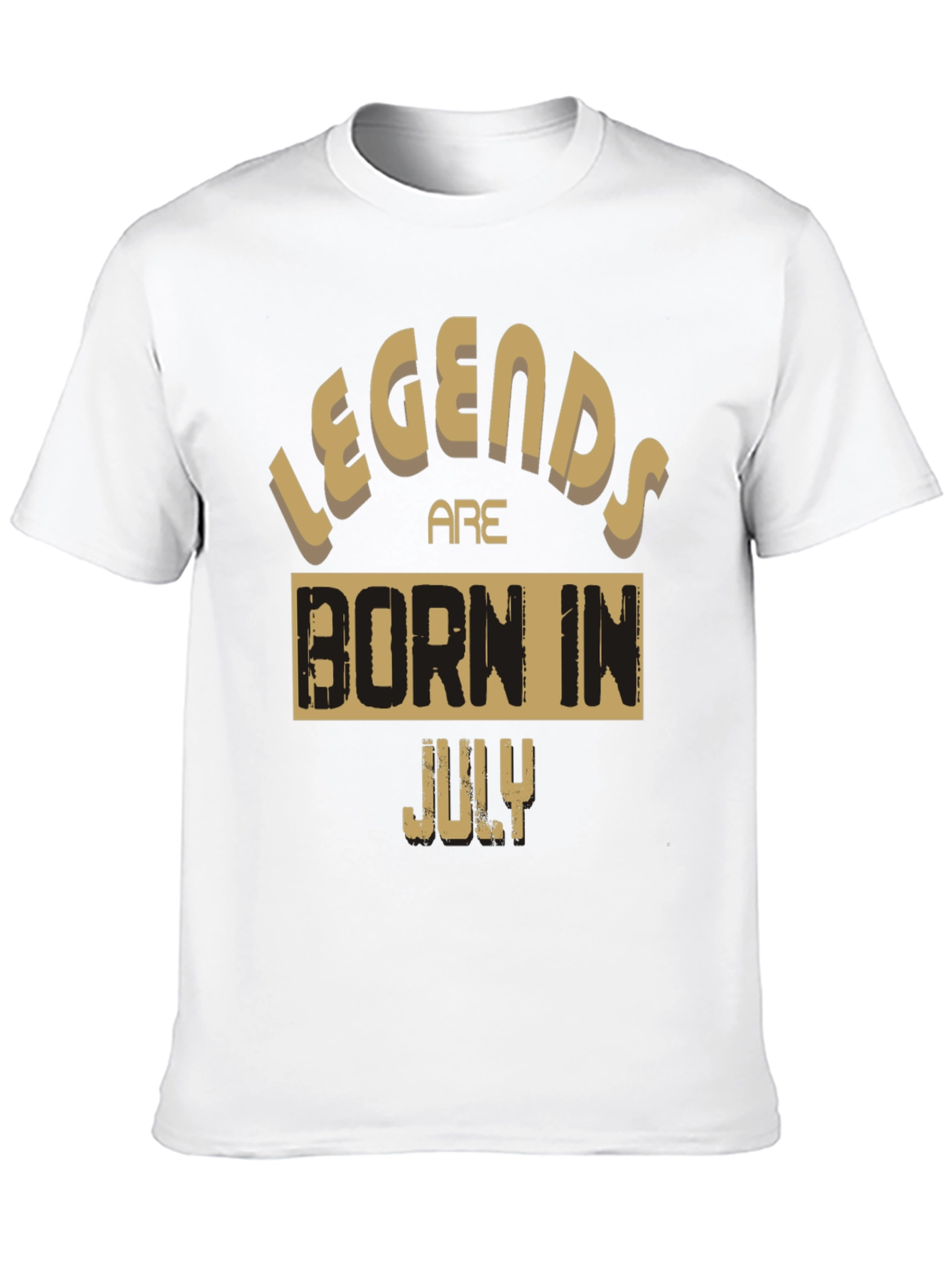 Legends Are Born In July Black Graphic Tee