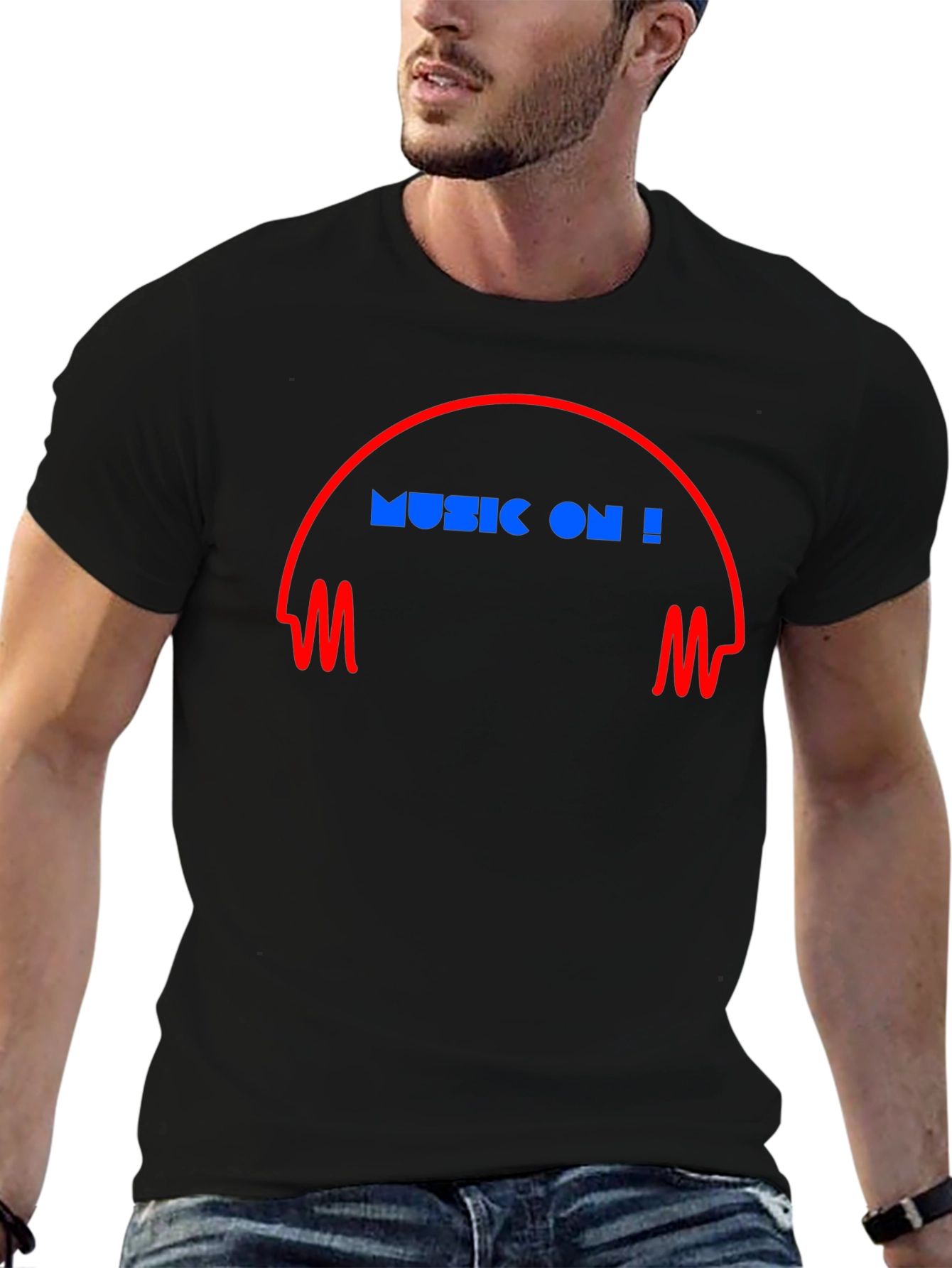 Music On T-Shirt - Bold Graphic Tee