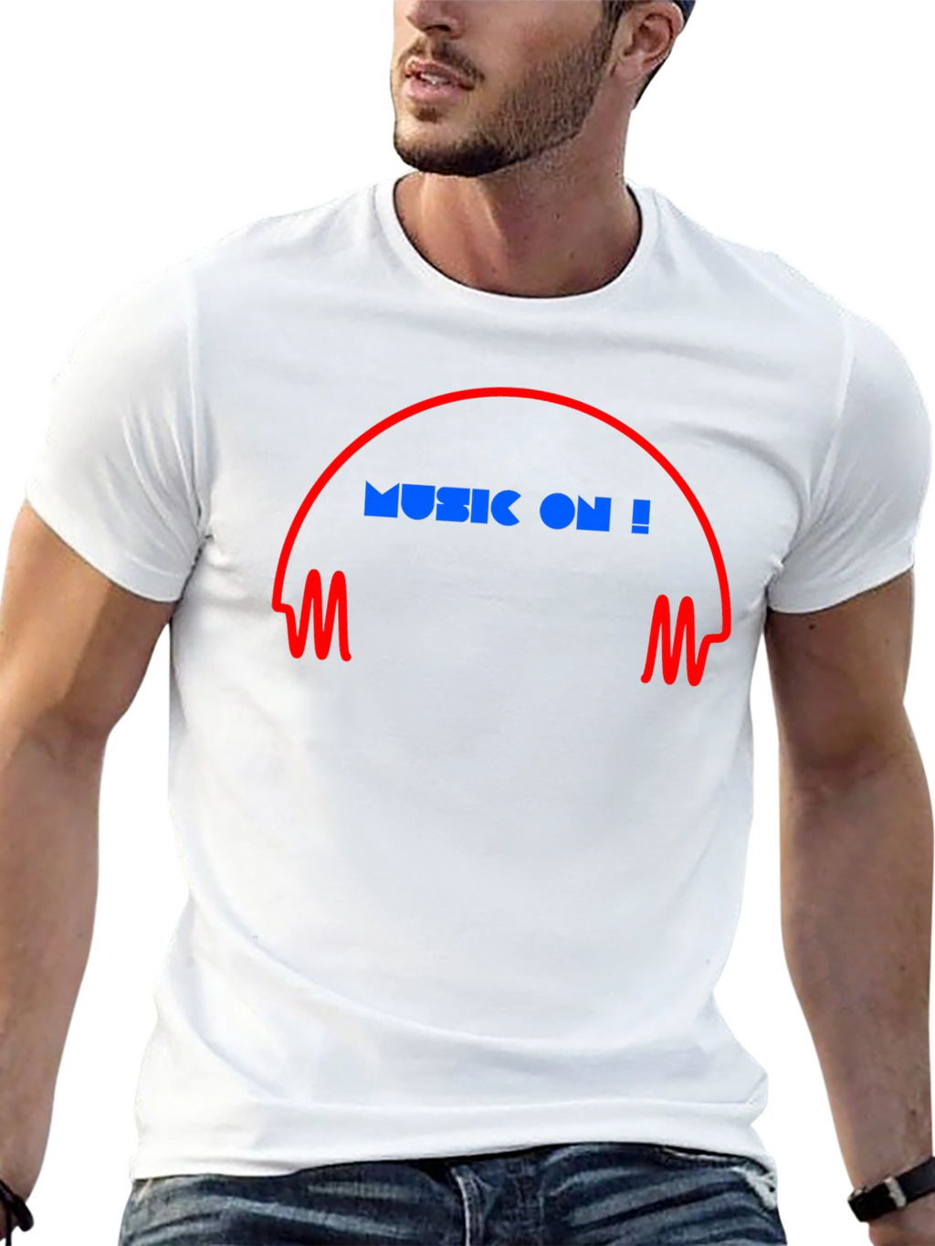 Music On T-Shirt - Bold Graphic Tee
