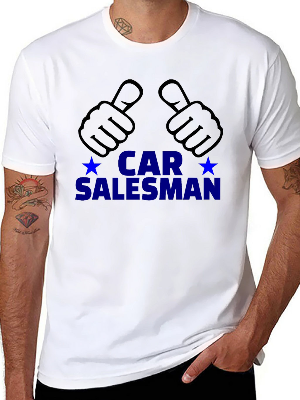 Car Salesman T-Shirt - Thumbs Up Design