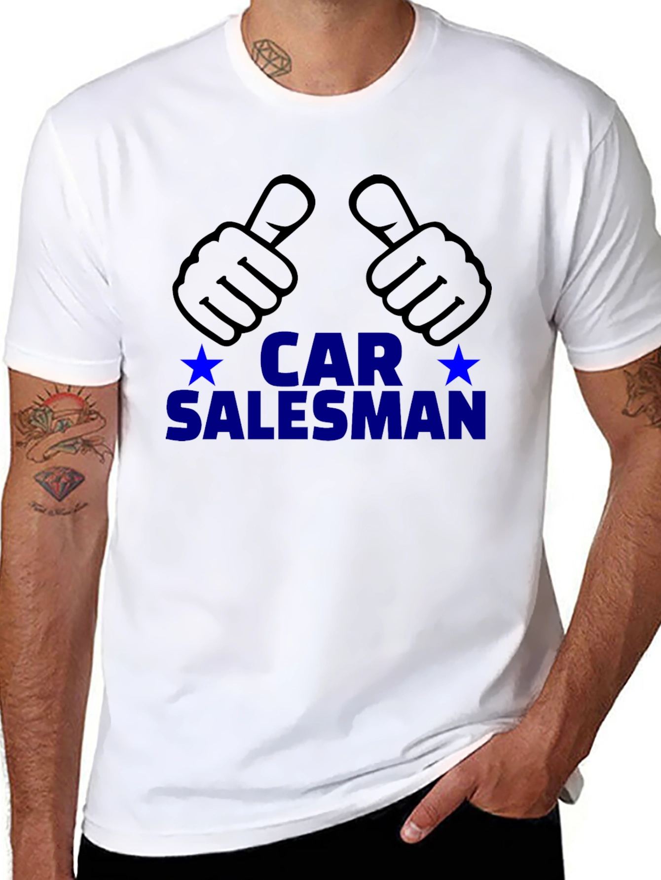 Car Salesman T-Shirt - Thumbs Up Design