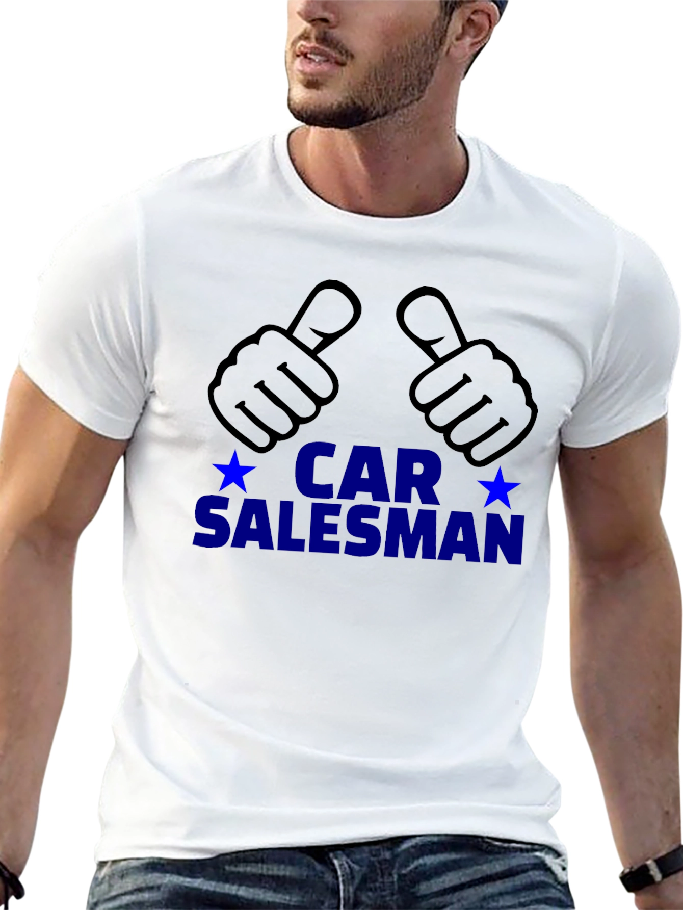 Car Salesman T-Shirt - Thumbs Up Design