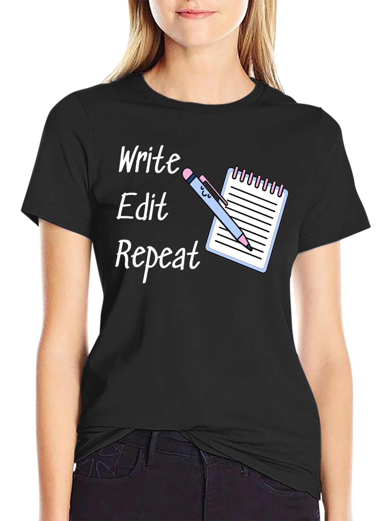 Write Edit Repeat T-Shirt - Writers Tee