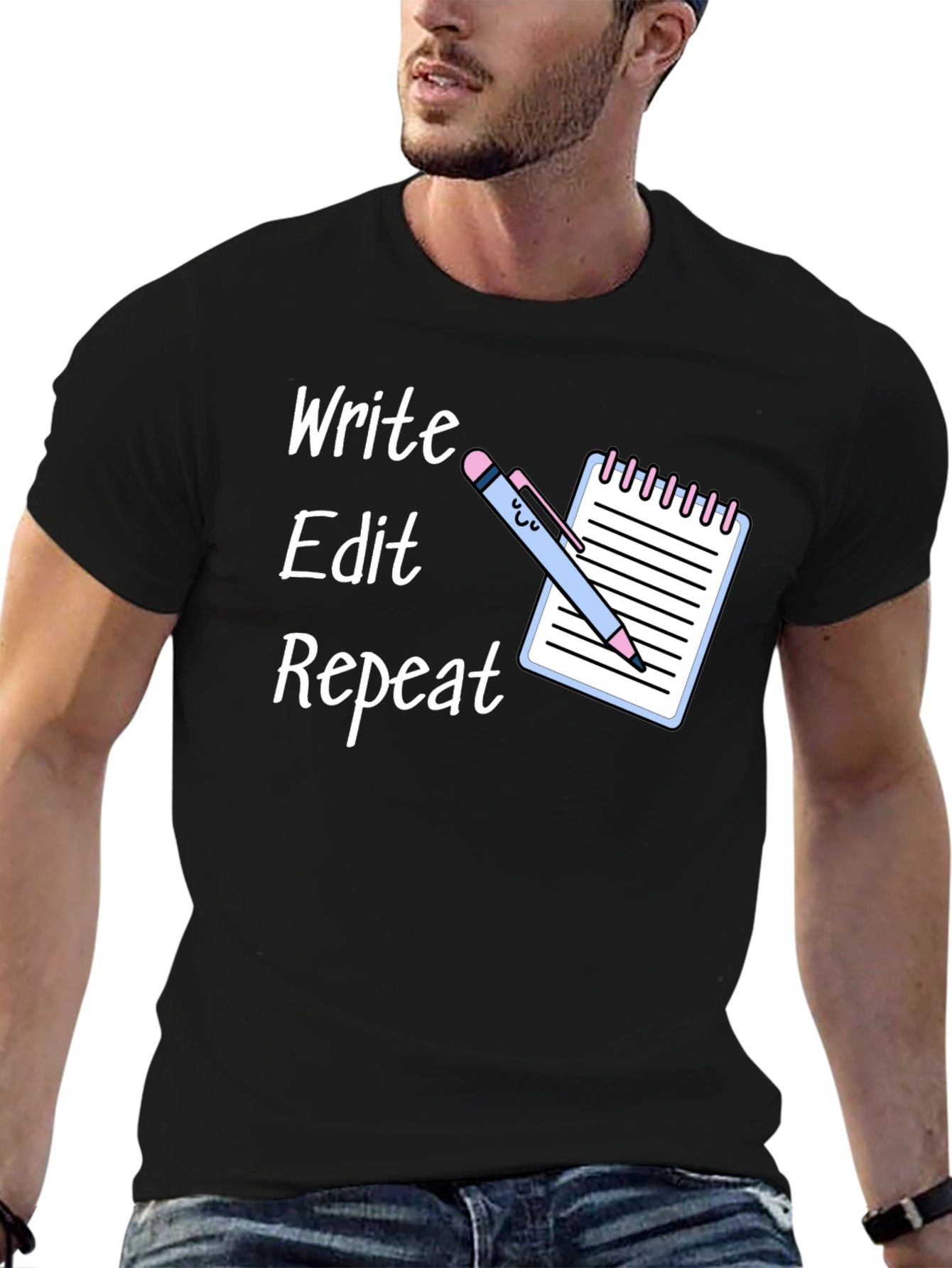 Write Edit Repeat T-Shirt - Writers Tee