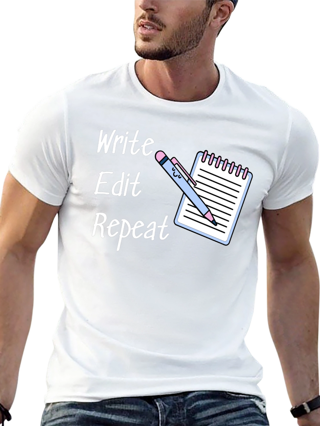 Write Edit Repeat T-Shirt - Writers Tee