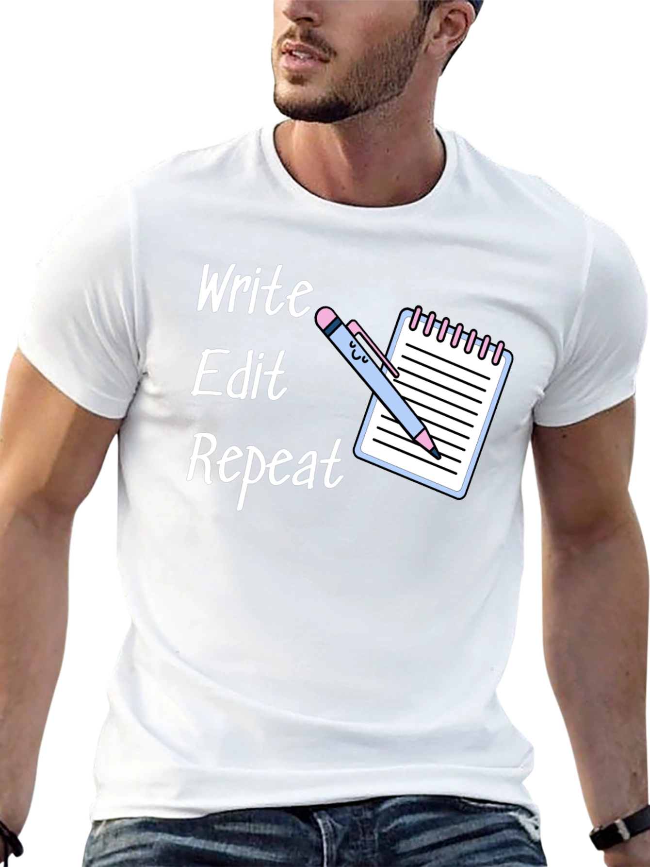 Write Edit Repeat T-Shirt - Writers Tee
