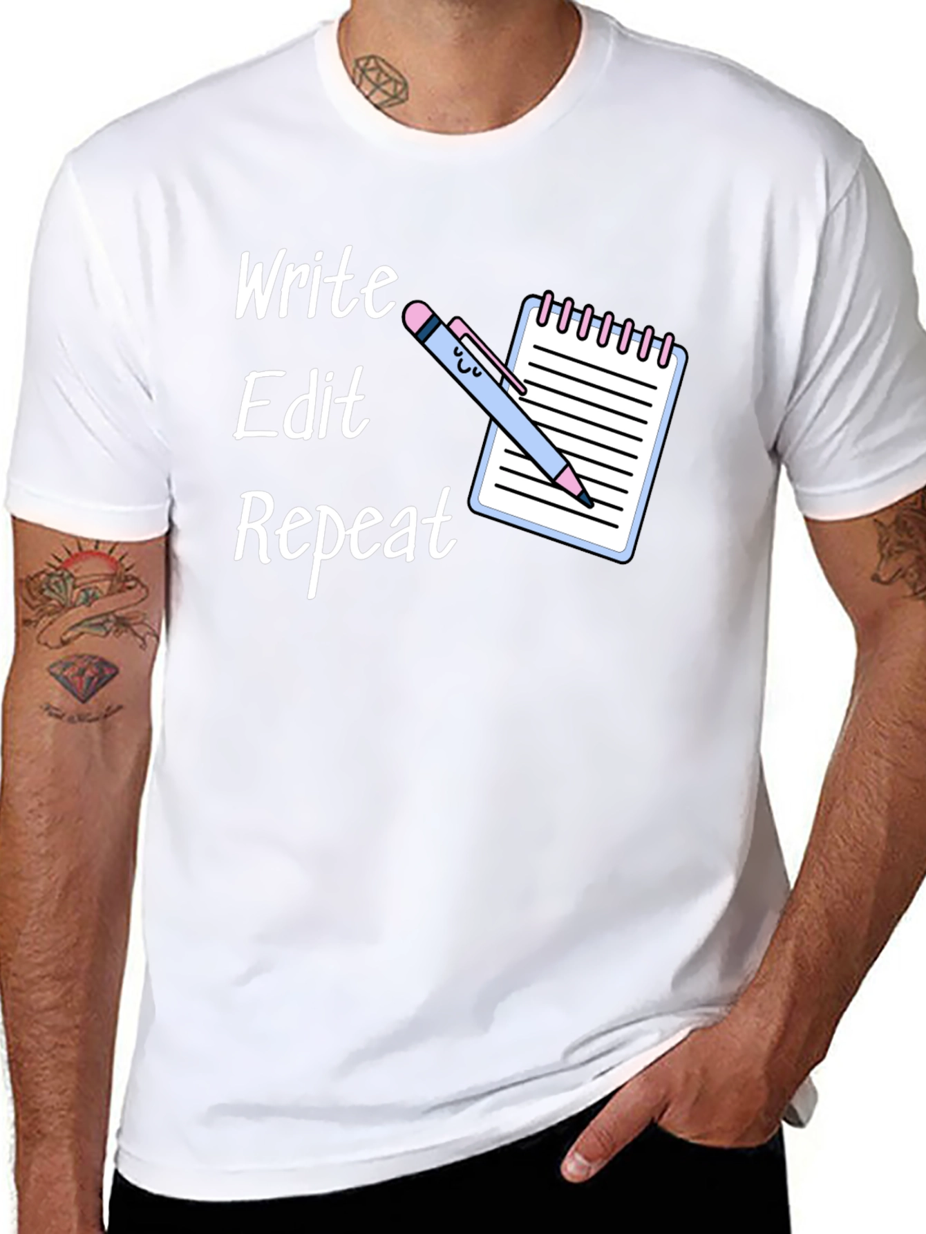 Write Edit Repeat T-Shirt - Writers Tee