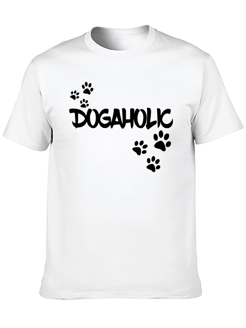 Dogaholic T-Shirt - Black Cotton Tee